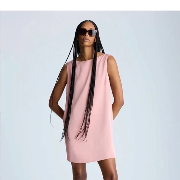 Kenneth Cole Pink Satin Sheath Dress - Picture 4 of 5